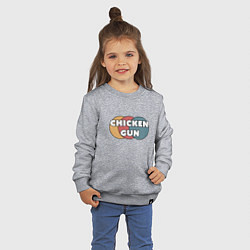 Свитшот хлопковый детский Chicken gun круги, цвет: меланж — фото 2