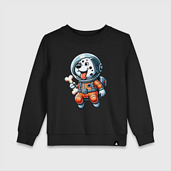 Детский свитшот Dalmatian cosmonaut puppy with a bone