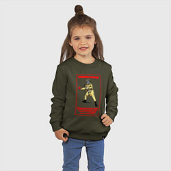 Свитшот хлопковый детский Helldivers 2 - Новобранец, цвет: хаки — фото 2