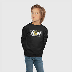 Свитшот хлопковый детский All Elite Wrestling AEW, цвет: черный — фото 2