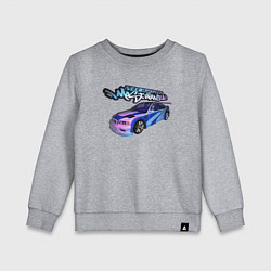 Свитшот хлопковый детский NFS Most Wanted neon bmw, цвет: меланж