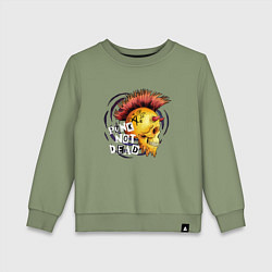 Детский свитшот Череп панка с рогами