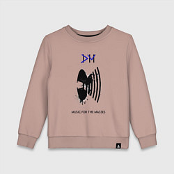Свитшот хлопковый детский Depeche Mode - for the masses, цвет: пыльно-розовый