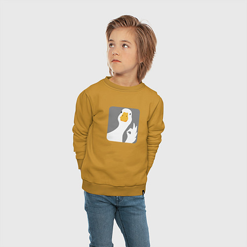 Детский свитшот Гусь-нормусь / Горчичный – фото 4