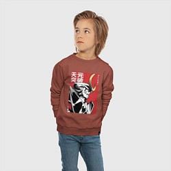 Свитшот хлопковый детский Гуррен-Лаганн пронзающий небеса, цвет: кирпичный — фото 2