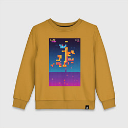 Детский свитшот Синтвейв тетрис
