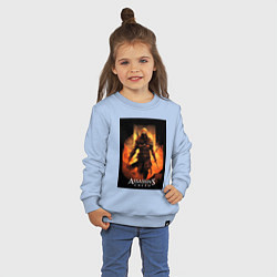 Свитшот хлопковый детский Assassins creed песочная буря, цвет: мягкое небо — фото 2