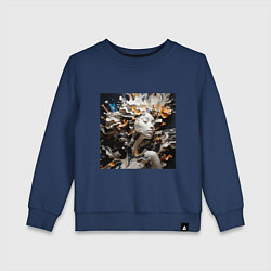 Свитшот хлопковый детский Женски силуэт из акрила, цвет: тёмно-синий