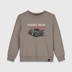 Детский свитшот Nissan skyline night ride