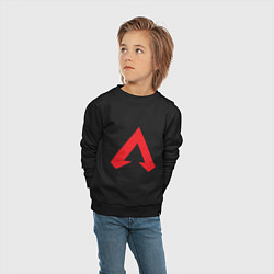 Свитшот хлопковый детский Logo apex legends, цвет: черный — фото 2