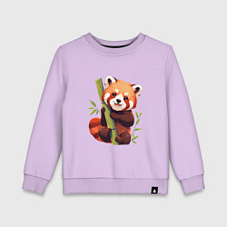 Свитшот хлопковый детский The Red Panda, цвет: лаванда