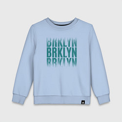 Свитшот хлопковый детский Brklyn, цвет: мягкое небо