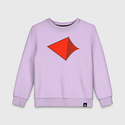 Детский свитшот Красные треугольники в перспективе