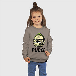 Свитшот хлопковый детский Pudge Face, цвет: утренний латте — фото 2