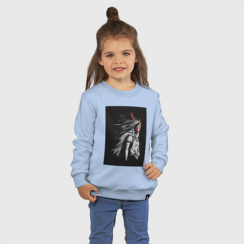 Детский свитшот Принцесса Мононоке Сан / Мягкое небо – фото 3