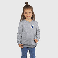 Свитшот хлопковый детский Im from Finland - motto, цвет: меланж — фото 2