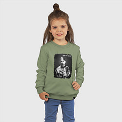 Свитшот хлопковый детский Depeche Mode - Dave enjoy the silence, цвет: авокадо — фото 2