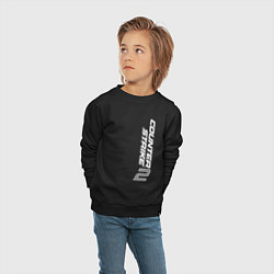 Свитшот хлопковый детский Вертикальная надпись Counter-Strike 2 black, цвет: черный — фото 2