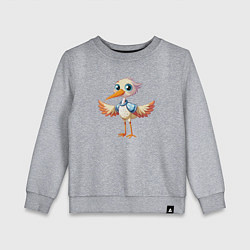 Свитшот хлопковый детский Маленький аистёнок, цвет: меланж