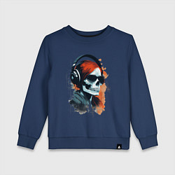 Детский свитшот Grunge redhead girl skull