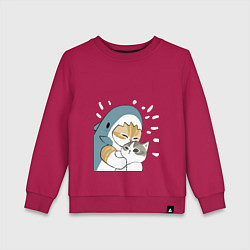 Детский свитшот Котик-акула