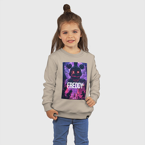 Детский свитшот Freddy - мишка Фредди / Миндальный – фото 3
