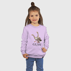 Свитшот хлопковый детский Gussi ga-ga-ga, цвет: лаванда — фото 2