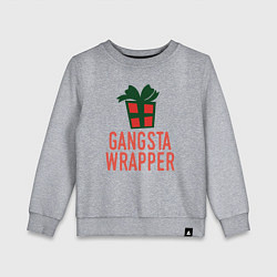 Свитшот хлопковый детский Gangsta wrapper, цвет: меланж