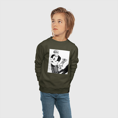 Детский свитшот Эйкити Онидзука учитель / Хаки – фото 4