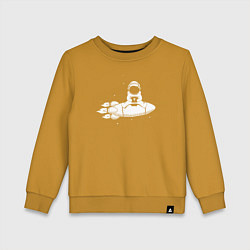 Детский свитшот Космонавт сидит на ракете