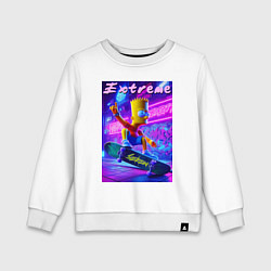 Детский свитшот Bart Simpson on a skateboard - extreme ai art