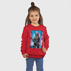 Свитшот хлопковый детский Barbie military - special forces, цвет: красный — фото 2