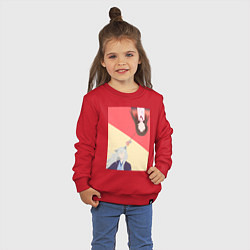 Свитшот хлопковый детский Очень приятно Томоэ, цвет: красный — фото 2