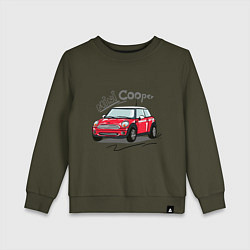 Свитшот хлопковый детский Mini Cooper, цвет: хаки