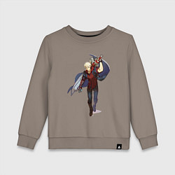 Свитшот хлопковый детский Nero Devil may cry 4, цвет: утренний латте