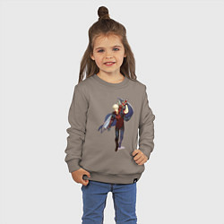 Свитшот хлопковый детский Nero Devil may cry 4, цвет: утренний латте — фото 2