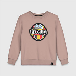 Свитшот хлопковый детский Belgium, цвет: пыльно-розовый