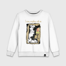 Детский свитшот Кот в картонной коробке