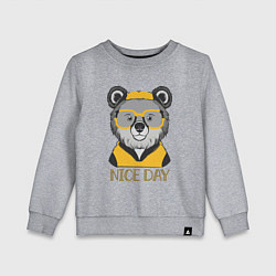 Свитшот хлопковый детский Nice day, цвет: меланж
