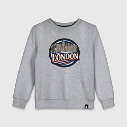 Свитшот хлопковый детский City London, цвет: меланж