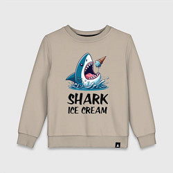 Детский свитшот Shark ice cream - ai art