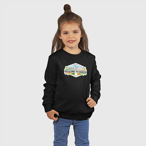 Детский свитшот Добро пожаловать в Дублин / Черный – фото 3