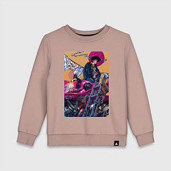 Детский свитшот Ковбой Бибоп Спайк Шпигель Красный дракон