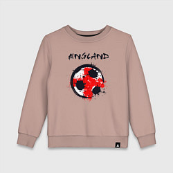 Свитшот хлопковый детский Football England, цвет: пыльно-розовый