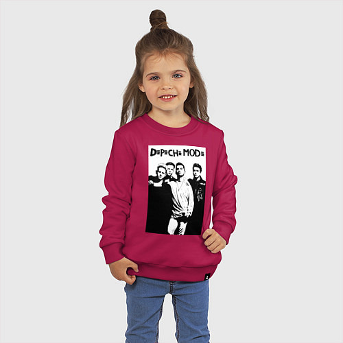 Детский свитшот Depeche mode all / Маджента – фото 3