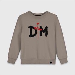 Свитшот хлопковый детский Депеш мод логотип, цвет: утренний латте