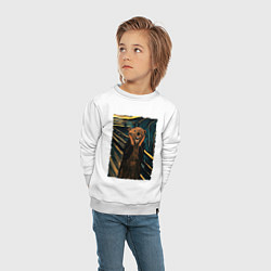 Свитшот хлопковый детский Бобер курва крик, цвет: белый — фото 2