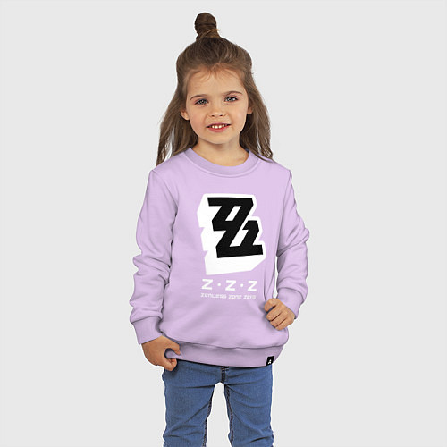 Детский свитшот Zenless zone zero лого / Лаванда – фото 3