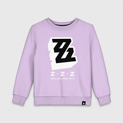 Свитшот хлопковый детский Zenless zone zero лого, цвет: лаванда