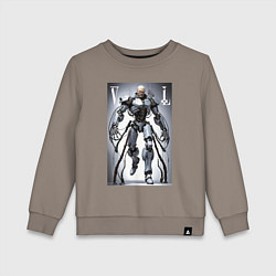 Свитшот хлопковый детский Cyber Lenin - armor on suction cups, цвет: утренний латте